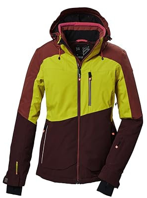 killtec Damen Skijacke/Funktionsjacke mit abzippbarer Kapuze, Schneefang und Unterarmventilation KSW 37 WMN SKI JCKT, rost, 42, 41971-000