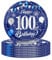 16Pcs Navy Blue 100th Birthday Plates 7inch Paper Plate for 100th Party Decorations Blue,100th Birthday Decorations Plates for Man Men Him Party Paper Plates 7 Tableware for 100th Dinner Paper Plates
