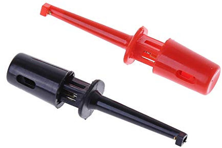 New 1 Pair Single Hook Clip Test Probe Lead Wire Mini Grabber Kit for Multimeter Multimeter Test Hook Clip