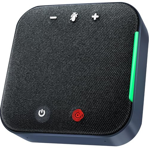 COOLPO Conference Speaker and Microphone, USB C & Bluetooth Speakerphone for Computer, Laptop Speakers with mic, 360° Voice Pickup, AI Noise Reduction, 20H Call Time, Online Meetings