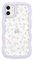 ZCDAYE Floral Case Compatible with iPhone 12, Aesthetic Flower Pattern Cute Curly Wavy Shape Phone Case for Women Girls,Soft TPU Shockproof Cover for iPhone 12 (6.1 inch),Purple