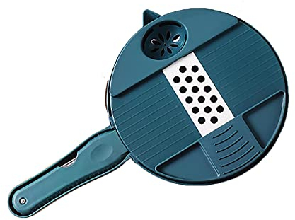 Tritatutto per verdure portatile a corda - Robot da cucina piccolo, affettatrice per verdure, grattugia, tritatutto per patate, cipolle, aglio con contenitore, tritatutto per verdure, tritatutto per