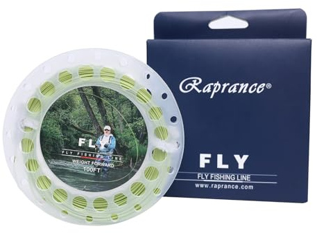 Raprance Floating Fly Fishing Line with 2 Welded Loops, Weight Forward Floating Fly Line, 100FT(3F,4F,5F,6F,7F,8F) Freshwater Saltwater Fly Fishing Line