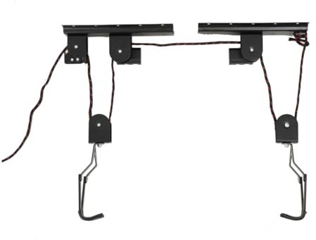 Fahrradlift Flaschenzug 60KG, Fahrrad Deckenhalterung, Fahrradhalterung Seilzug Für fahrräder und E-Bikes, Deckenlift Fahrradaufhängung Wand, Universalle Flaschenzug für Fahrrad