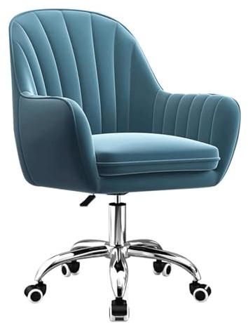 FLEPYHB Schreibtischstuhl für das Homeoffice, modischer Bürostuhl, Schreibtischstuhl aus Samt, Abnehmbarer Sitz mit umlaufender Rückenlehne, höhenverstellbar, einfache Schreibtischstühle