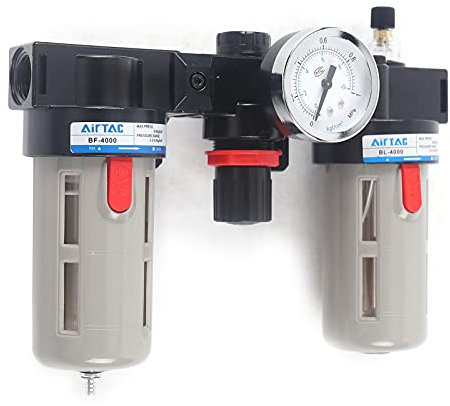 Air Compressor Filter Regulator PT1/2 Air Filter Regulator Air Line Filter Separator Compressor Gauge Water Oil Trap Oil and Moisture Filter Compressor for Compressor and Air Tools