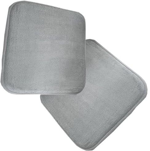 SDNAM Stuhlkissen 1,2,4er Set, Sitzkissen Sitzkissen rutschfeste Stuhlpolster für Indoor und Outdoor Dicke Polsterung Bodenkissen(Light Gray,2pcs 50x50cm)