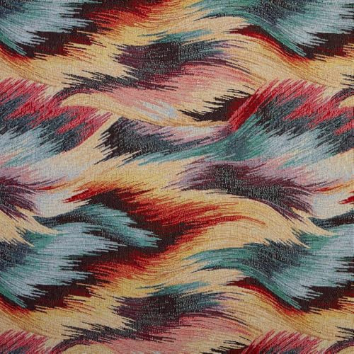Kt KILOtela - Polsterstoff, Jacquard Gobelin, zum Polstern von Stühlen, Kissen, Kopfteil, Sofa, Taschen, abriebfest, Breite 280 cm, wählbare Länge in 50 cm Schritten, Big Art, mehrfarbig