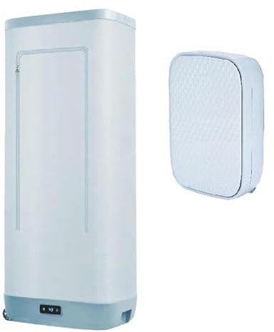 LHQYA Tragbarer Trockner, 850 W, Schnell Trocknender Beheizter Wäscheständer, 360°-Heißluftzirkulation/180-Minuten-Intelligenter Timer, Für Zimmer, Balkon, Schlafzimmer