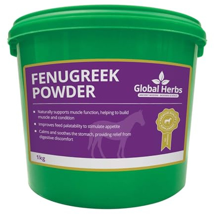 Global Herbs Fenugreek Powder Equine Appetite, Condition & Digestive Support 1kg