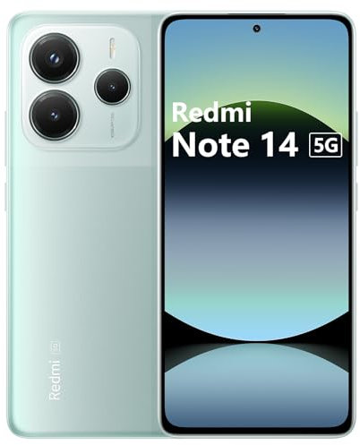 Xiaomi Redmi Note 14 5G 8 + 256 GB, Smartphone 6.67, AMOLED, MediaTek Dimensity 7025-Ultra, Green (versión europea)