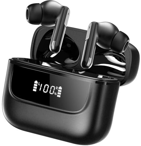 Kopfhörer Kabellos Bluetooth 5.4, In Ear Kopfhörer mit 6 ENC Noise Cancelling Mic, Digitale LED-Anzeige, 2025 Neue Earbuds HIFI Stereo, Wasserdicht, 30 Std. Spielzeit, USB-C, Ohrhörer für Arbeit