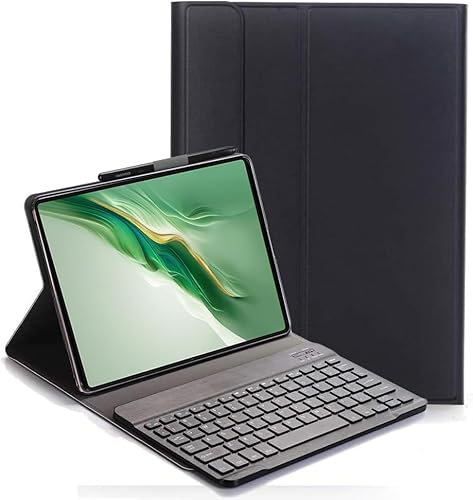 WAVATA Funda Teclado para Honor Magic Pad 2 Tablet, Español Ñ Teclado para Honor Magic Pad 2 Tablet 12.3 Pulgadas, Magnético Desmontable Inalámbrico Bluetooth, Negro