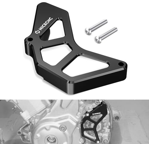 NICECNC Schwarze Zahngetriebe Abdeckung Schutzkette Führung Compatible with Raptor 700 YFM700 2013 2015 2016 2017 2018-2024, Raptor 700 YFM700R 2006 2007 2008 2014, Raptor 700R YFM700R SE 2017-2024