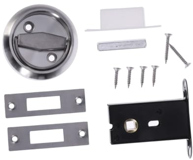 NUOBESTY 1 juego Cerradura de Puerta Oculta Inoxidable Manija Recesada Invisible Cerradura Mecánica Sin para Exteriores para Puertas de Privacidad y Almacenamiento