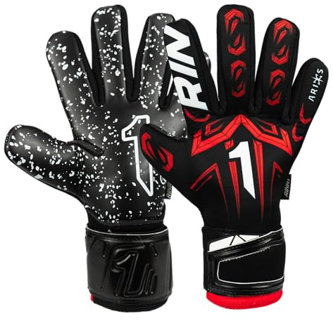 Rinat Aries X AS Adult Goalkeeper Gloves, Black, Size 10