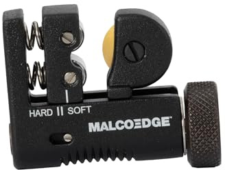 MalcoEdge TC1009 Tube Cutter 1/8 to 5/8 Inch - Spring-Loaded HVAC Tubing Cutting Tool for Copper, Aluminum, and Steel Tubing up to 0.04”