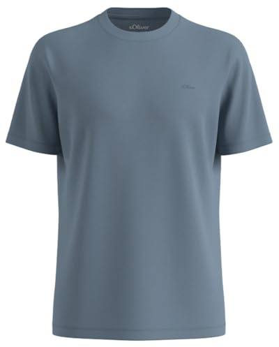 s.Oliver Herren T-Shirt – Regular Fit, Baumwolle, Logo-Print