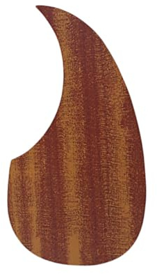 Braun Gitarren Schlagbrett 128mm Selbstklebend für Akustikgitarre | Kratzfeste Schutzplatte, Dekoratives Holzmaserungs Design, Celluloid Pvc, 1 Stück zum Aufkleben