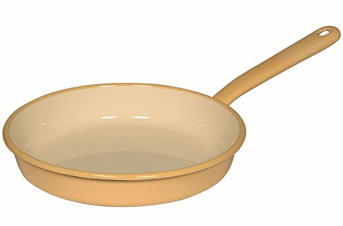 Riess, 0291-006, Omelettpfanne 22, CLASSIC - BUNT/PASTELL, Farbe Goldgelb, Durchmesser 22 cm, Höhe 7.5 cm, Emaille, Induktion