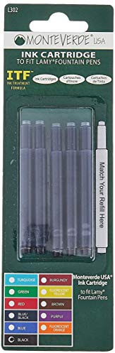 Monteverde Cartridge for Lamy Fountain Pens - Black (Pack of 5)