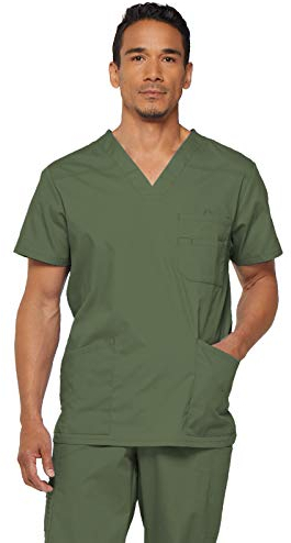 Dickies EDS Signature 81906 Schlupfkasack für Herren, mit V-Ausschnitt und Mehreren Taschen, aus weichem, gebürstetem Popeline, Oliv/Blatt für Mich (Leaf It to Me), 3X-Large Groß