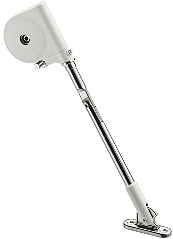 Gedotec Bremsklappenhalter Klappenbeschlag Küche Klappenstütze - H3085 | Gehäuse: weiß | Klappenhalter mit Bremswirkung | Öffnungswinkel 90° | 1 Stück - Klappenscharnier für Möbel-Schränke & Türen
