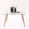 Homely - Mesa de Comedor o Cocina Cairo Tapa de Cristal y Patas de Metal símil Madera Color Roble 120x80 cm