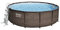 Piscina Desmontable Tubular Bestway Power Steel Diseño Rattan 427x107 cm Depuradora de cartucho de 2.574 litros/hora