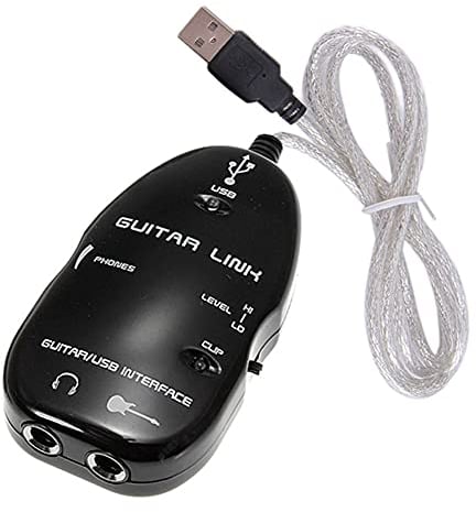 Aukson Q06C USB Gitarrenkabel – USB Link Audio Gitarren Adapter für PC Recording, Hochwertiges Verbindungskabel für Gitarrenaufnahmen und Home-Studio-Aufnahmen