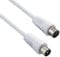 CABLEPELADO Cable Antena TV Macho Hembra recto | Cable coaxial Antena de TV | Cable Antena TV Compatible televisión, decodificador, Tomas de TV | 75 Ohm | Blanco | 2.50 Metros