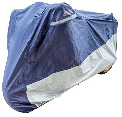 Motorcycle Heavy Duty Rain Cover Waterproof Bike It Deluxe Cover Blue/Silver (Large)