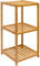 DuneDesign XL Bambus Holz Regal 83 x 38 x 39,5 cm 3 Fächer Stand-Regal Badezimmer Ablage Küchen Aufbewahrung Badregal