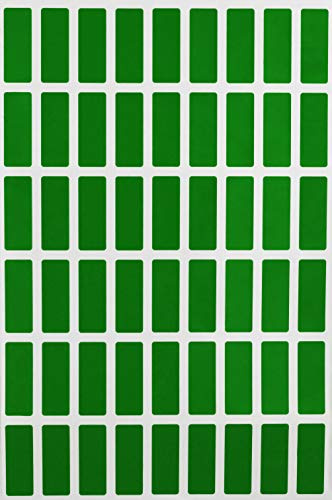 Green Name Tag Labels (25mmx10mm) - 2.5 cm x 1 cm - 810 Pack by Royal Green