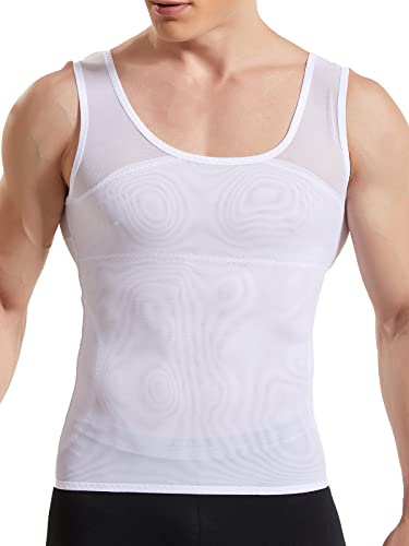 HANERDUN Canotta Contenitiva Snellente Uomo Maglietta Compressione Intimo Maglia Modellante Shapewear Camicia Dimagrante Pancia Piatta
