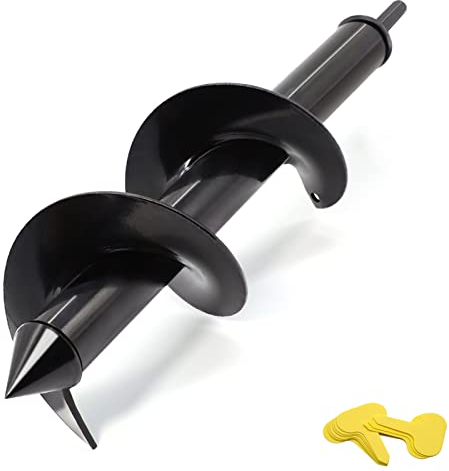 Gartenbohrer Erdbohrer für Bohrmaschine,Pflanzbohrer für Akkuschrauber,Grabungswerkzeug zum Pflanzen,Schwerlast Blume Pflanzgefäße Schnecke zum Löcher graben,Erdbohrer Set Spiralbohrer 8x30cm