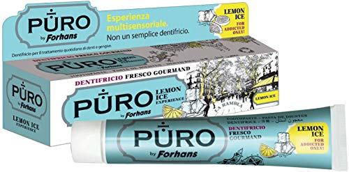 Puro, Dentifricio Lemon Ice, Dentifricio in Gel Fresco, Azione Protettiva, Lenitiva e Antibatterica, per Igiene Orale, Protezione Naturale e Alito Fresco, Gusto Limone e Menta Ghiaccio, 117 ml