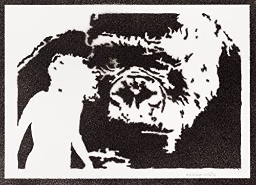 moreno-mata Echtes Handgemachtes Graffiti King Kong Horror Filme Aesthetic Poster & Kunstdrucke Bilder Plakat Handmade Deko Wandbilder Wohnzimmer Wanddeko Geschenke für Männer und Frauen
