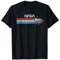 NASA Herren Damen Unisex Kinder T-Shirt mit Streifen - Rocket Launch - Schwarz - S - Klassische Passform - Kurzarm - Crew-Kragen - Space Enthusiasten, Astronomy Fans