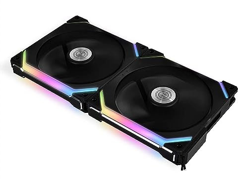 Lian Li UNI FAN SL140 RGB PWM Lüfter, 2er Pack inkl. Controller - 140mm, schwarz