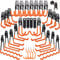 3-H Ganchos de Garaje Resistentes, Paquete de 31 Ganchos de Almacenamiento de Garaje de Acero, Soporte de Pared y Organizador de Herramientas, Cuerdas, Cables(naranja)
