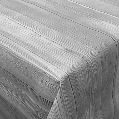 Mambo-Design PVC Tischdecke Madeira grau Wachstuch · Eckig · Länge & Breite wählbar· abwaschbare Tischdecke Holzoptik Holz Holzdiele, Größe:140 x 340 cm