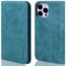 VISOUL Hülle für iPhone 13 Pro Max Handyhülle Schutzhülle TPU [Erstklassiges Echtleder] [Kartenfach] [Magnet] [Standfunktion], Stoßfest Telefon Lederhülle Kompatibel mit iPhone 13 Pro Max 6,7 Blau