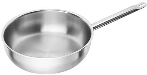 ZWILLING Pro Hohe Bratpfanne mit Stielgriff, 28 cm , Induktionsgeeignet, 18/10 Edelstahl, Silber