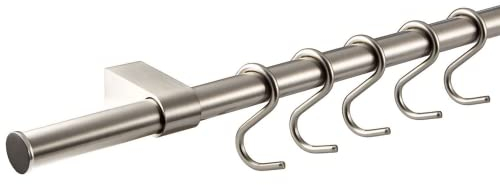 Gedotec S-Haken silber für Küchen-Utensilien - Tücher - Kleidung | 10 Stück - Universal Haken für 16 mm Rohr-Ø | Metall-Haken für Kleider-Schrank | Kleiderhaken für Relingstange zum Aufhängen
