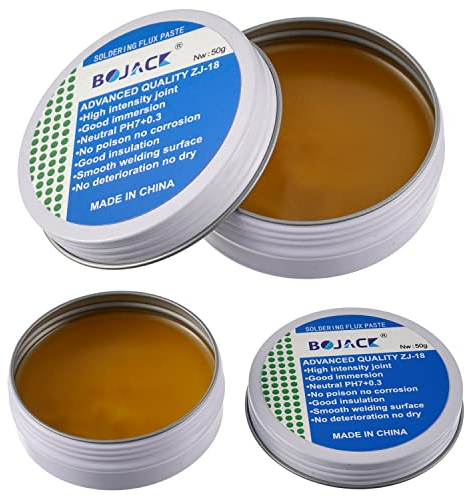 BOJACK 50g Pasta Saldante No-clean Senza Piombo Flussante Ecologica Pasta per Saldatura a Stagno (Confezione da 2 Pz)