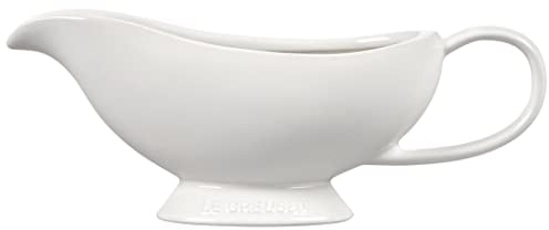 Le Creuset Heritage Stoneware Gravy Boat, White
