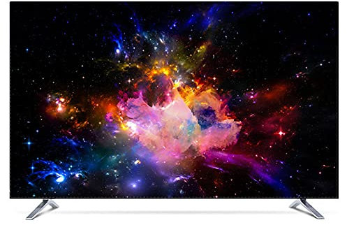 Custom 19 - 80 22 inch 75 inch Decorative Hood Cover for Screen TV PC Nebula Universe Waterproof Purple Blue Green Tv cover (Color : B, Specification : 70 inch)