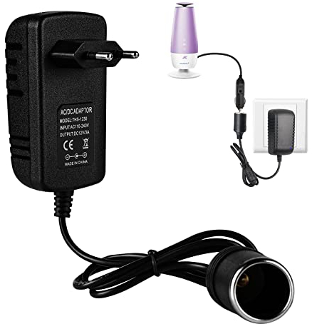 KFZ Netzadapter, Spannungswandler 100V - 240V auf 12V/3A (36W), Netzteil Adapter Stromwandler, KFZ Zigarettenanzünder Wechselrichter AC-DC Adapter für Navi, DVR, Auto-Ladegerät, Luftreiniger und mehr