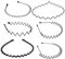 Serre Tete Homme 6 Pièces, Sert Tete Homme Assorti – Haute qualité, Bandeaux Ondulés Élastique, Sport Bandeau Metal , Unisexe Serre Tete Accessoires